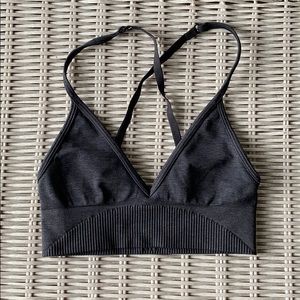Black/grey Lululemon sports bra